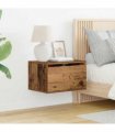 vidaXL Wall-mounted Bedside Cabinet 2 pcs Old Wood Engineered Wood