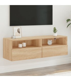vidaXL TV Wall Cabinet Sonoma Oak 100x30x30 cm Engineered Wood