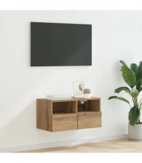vidaXL TV Wall Cabinet Artisan Oak 60 x 30 x 30 cm Engineered Wood