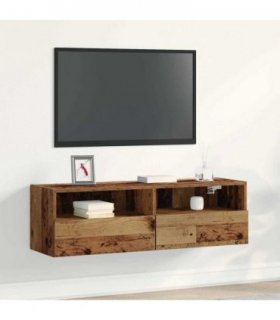vidaXL TV Wall Cabinet Old wood 100 x 30 x 30 cm Engineered Wood
