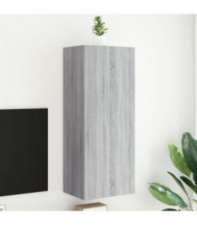 vidaXL TV Wall Cabinet Grey Sonoma 40.5x30x102 cm Engineered Wood