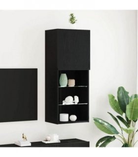 vidaXL TV Cabinet Set Black Oak 40.5 x 30 x 102 cm Engineered Wood