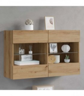vidaXL TV Wall Cabinet Artisan Oak 98.5 x 30 x 60.5 cm Engineered Wood