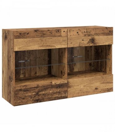 vidaXL TV Wall Cabinet Old Wood 98.5 x 30 x 60.5 cm Engineered Wood