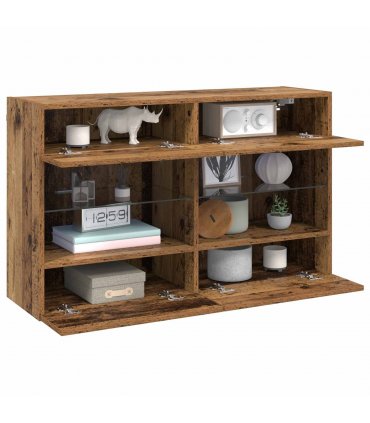 vidaXL TV Wall Cabinet Old Wood 98.5 x 30 x 60.5 cm Engineered Wood