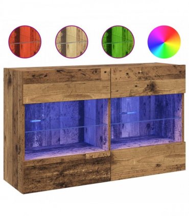 vidaXL TV Wall Cabinet Old Wood 98.5 x 30 x 60.5 cm Engineered Wood