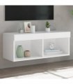 vidaXL TV Cabinet with LED Lights White 80x30x30 cm