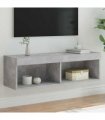 vidaXL TV Cabinet with LED Lights Concrete Grey 100x30x30 cm