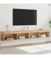 vidaXL TV Cabinets with LED Lights 2 pcs Sonoma Oak 100x30x30 cm