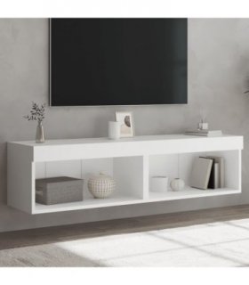 vidaXL TV Cabinets with LED Lights 2 pcs White 60x30x30 cm