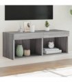 vidaXL TV Cabinet with LED Lights Grey Sonoma 80x30x30 cm
