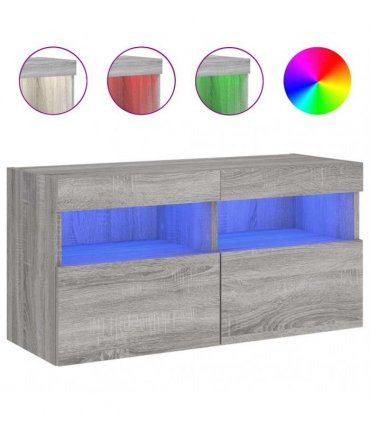 vidaXL TV Wall Cabinet | Grey Sonoma | Engineered Wood | Medium