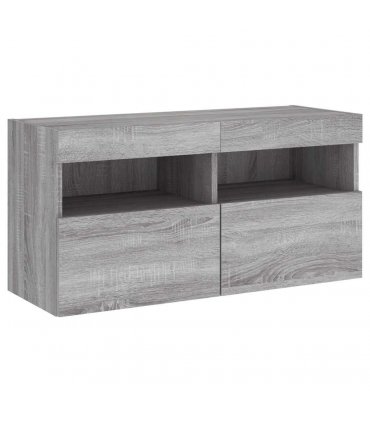 vidaXL TV Wall Cabinet | Grey Sonoma | Engineered Wood | Medium