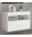 vidaXL TV Wall Cabinet with LED Lights White 60x30x40 cm
