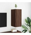 vidaXL TV Wall Cabinet with LED Lights Brown Oak 30.5x35x70 cm — Size: 30.5 x 35 x 70 cm