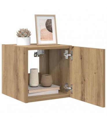 vidaXL TV Wall Cabinet Artisian Oak 30.5 x 35 x 30 cm Engineered Wood — Colour: Artisan oak