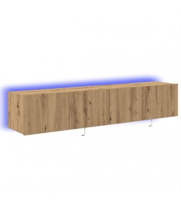 vidaXL TV Wall Cabinet Wall-mounted 2 pcs Artisan Oak 80 x 35 x 31 cm