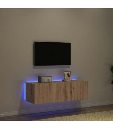 vidaXL TV Wall Cabinet Artisan Oak 100 x 35 x 31 cm Engineered Wood