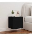 vidaXL TV Wall Cabinets with LED Lights 2 pcs Black 40.5x35x40 cm — Size: 40.5 x 35 x 40 cm