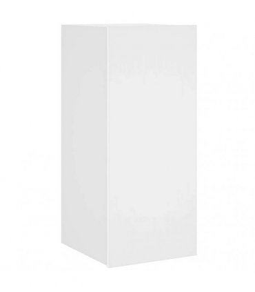 vidaXL TV Wall Cabinet with LED Lights White 30.5x35x70 cm — Size: 30.5 x 35 x 70 cm