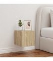vidaXL TV Wall Cabinets with LED Lights 2 pcs Sonoma Oak 30.5x35x30 cm — Size: 30.5 x 35 x 30 cm