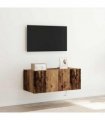 vidaXL TV Wall Cabinet Old Wood 80 x 35 x 31 cm Engineered Wood