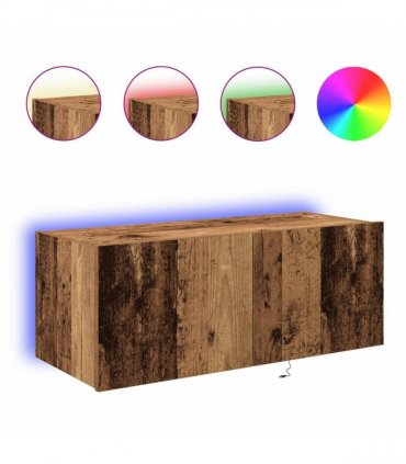vidaXL TV Wall Cabinet Old Wood 80 x 35 x 31 cm Engineered Wood