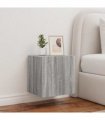 vidaXL TV Wall Cabinets with LED Lights 2 pcs Grey Sonoma 40.5x35x40 cm — Size: 40.5 x 35 x 40 cm