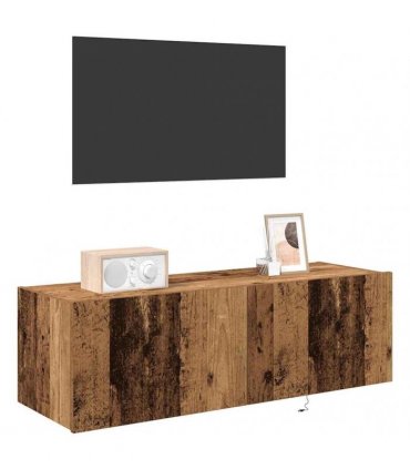 vidaXL TV Wall Cabinet 2 pcs Old Wood 100 x 35 x 31 cm Engineered Wood