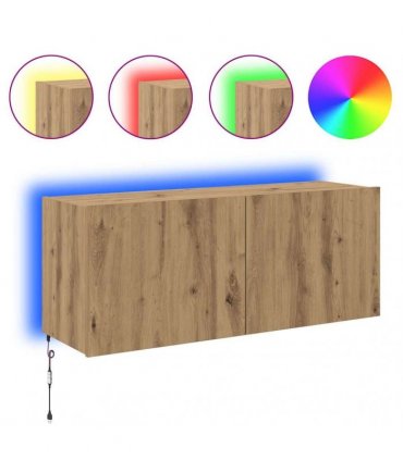vidaXL TV Wall Cabinet Artisan Oak 100 x 35 x 41 cm Engineered Wood