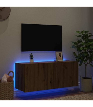 vidaXL TV Wall Cabinet Artisan Oak 100 x 35 x 41 cm Engineered Wood