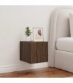 vidaXL TV Wall Cabinets with LED Lights 2 pcs Brown Oak 30.5x35x30 cm — Size: 30.5 x 35 x 30 cm