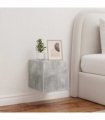 vidaXL TV Wall Cabinet with LED Lights Concrete Grey 30.5x35x30 cm — Size: 30.5 x 35 x 30 cm