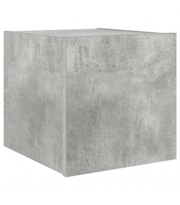 vidaXL TV Wall Cabinet with LED Lights Concrete Grey 30.5x35x30 cm — Size: 30.5 x 35 x 30 cm