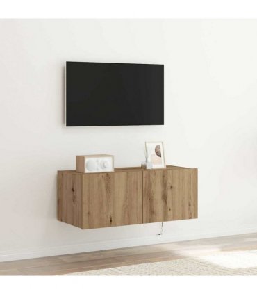 vidaXL TV Wall Cabinet Artisan Oak 80 x 35 x 31 cm Engineered Wood