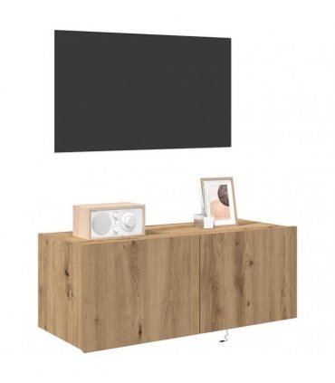 vidaXL TV Wall Cabinet Artisan Oak 80 x 35 x 31 cm Engineered Wood