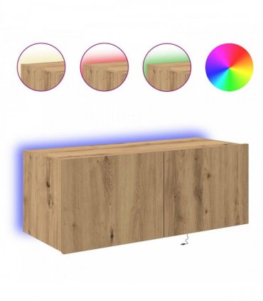 vidaXL TV Wall Cabinet Artisan Oak 80 x 35 x 31 cm Engineered Wood