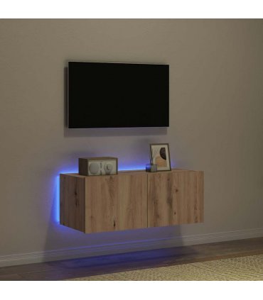 vidaXL TV Wall Cabinet Artisan Oak 80 x 35 x 31 cm Engineered Wood