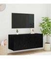 vidaXL TV Wall Cabinet Black Oak 100 x 35 x 41 cm Engineered Wood