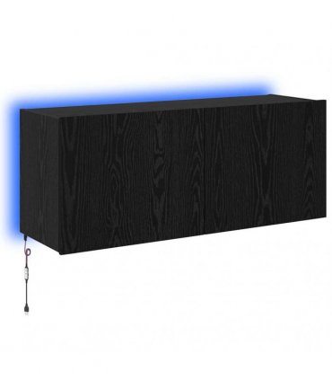 vidaXL TV Wall Cabinet Black Oak 100 x 35 x 41 cm Engineered Wood