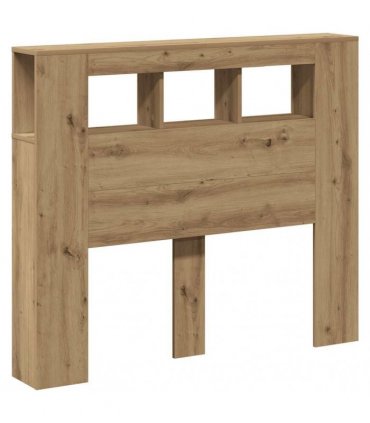 vidaXL LED Headboard Artisan Oak 120x18.5x103.5 cm Engineered Wood