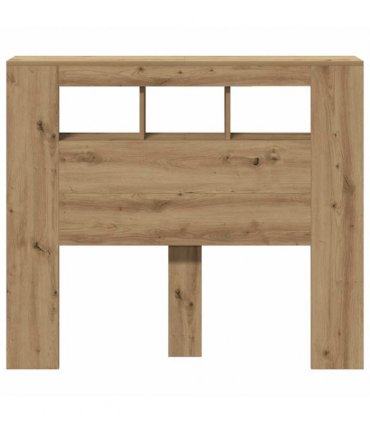 vidaXL LED Headboard Artisan Oak 120x18.5x103.5 cm Engineered Wood