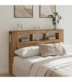vidaXL LED Headboard Artisan Oak 160x18.5x103.5 cm Engineered Wood