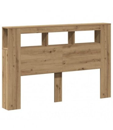 vidaXL LED Headboard Artisan Oak 160x18.5x103.5 cm Engineered Wood
