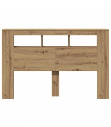 vidaXL LED Headboard Artisan Oak 160x18.5x103.5 cm Engineered Wood