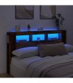 vidaXL LED Headboard Old Wood 180x18.5x103.5 cm Engineered Wood