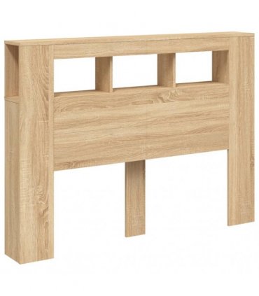 vidaXL LED Headboard Sonoma Oak 140x18.5x103.5 cm Engineered Wood
