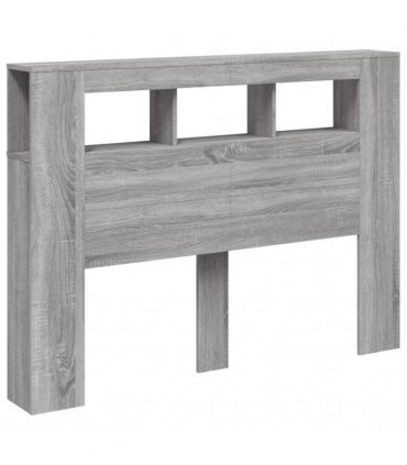 vidaXL LED Headboard Grey Sonoma 140x18.5x103.5 cm Engineered Wood