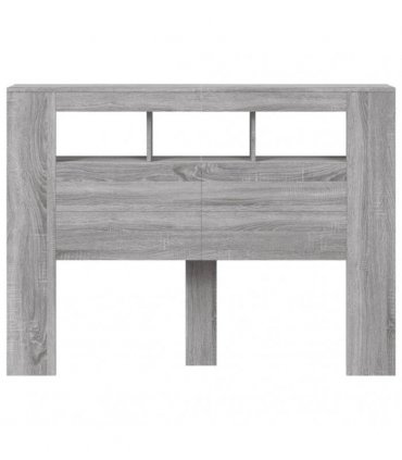 vidaXL LED Headboard Grey Sonoma 140x18.5x103.5 cm Engineered Wood