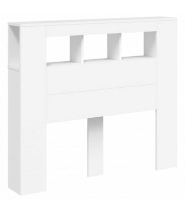 vidaXL LED Headboard White 120x18.5x103.5 cm Engineered Wood
